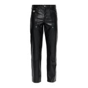 Vegan leren broek Misbhv , Black , Heren