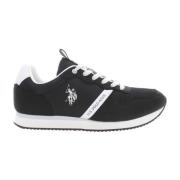 Zwarte Sneakers voor Heren met Sportief Ontwerp U.s. Polo Assn. , Blac...