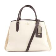 Pre-owned Leather handbags Coach Pre-owned , Beige , Dames