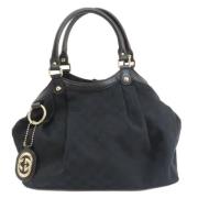 Pre-owned Canvas handbags Gucci Vintage , Black , Dames