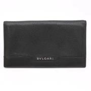 Pre-owned Leather wallets Bvlgari Vintage , Black , Heren