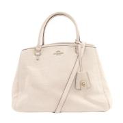 Pre-owned Leather totes Coach Pre-owned , White , Dames