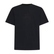 Zwarte T-shirts en Polos Burberry , Black , Heren