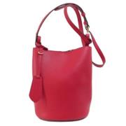 Pre-owned Leather shoulder-bags Burberry Vintage , Red , Dames