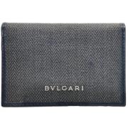 Pre-owned Leather wallets Bvlgari Vintage , Gray , Heren