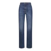 Slim Fit Blauwe Jeans Khaite , Blue , Dames