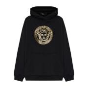 Zwarte Medusa Head Hoodie Versace , Black , Dames