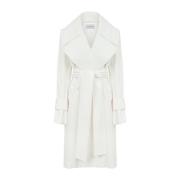 Natuurlijke Linnen Trenchcoat Nina Ricci , White , Dames