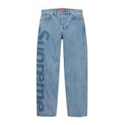 Klassieke Blauwe Denim Jeans Limited Edition Supreme , Blue , Heren