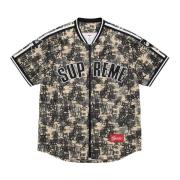 Beperkte oplage Kanji Camo Zip Baseball Jersey Supreme , Beige , Heren