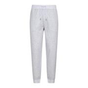 Elastische Taille Gestreepte Broek Brunello Cucinelli , Gray , Heren