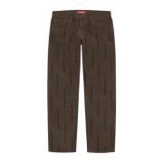 Beperkte oplage Logo Stripe Regular Jean Supreme , Brown , Heren