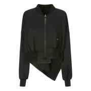 R-Unbalance Bomber Jacket Yohji Yamamoto , Black , Dames