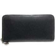 Pre-owned Leather wallets Bvlgari Vintage , Black , Heren