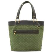 Pre-owned Canvas totes Louis Vuitton Vintage , Green , Dames