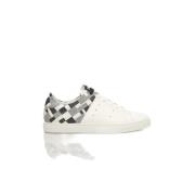 Gestreepte witte sneakers met logo Cerruti 1881 , White , Dames