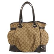 Pre-owned Canvas totes Gucci Vintage , Brown , Dames