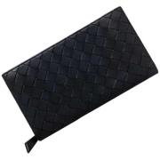 Pre-owned Leather wallets Bottega Veneta Vintage , Black , Heren