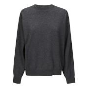 Crew-neck Sweater met Open Armgaten Róhe , Gray , Dames