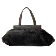 Pre-owned Leather handbags Loewe Pre-owned , Black , Dames