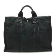 Pre-owned Canvas handbags Hermès Vintage , Black , Dames