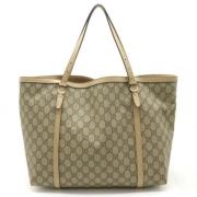 Pre-owned Fabric totes Gucci Vintage , Beige , Dames