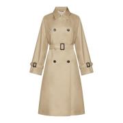 Honingkleurige trenchcoat met uitlopende snit Max Mara Weekend , Beige...