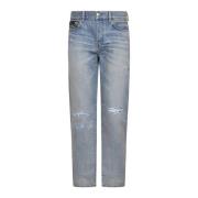 Bandana Reparatie Straight Jeans Amiri , Blue , Heren