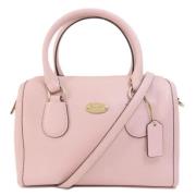 Pre-owned Leather handbags Coach Pre-owned , Pink , Dames