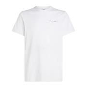 Logo T-shirt - Slim Fit, Korte Mouw Tommy Jeans , White , Heren