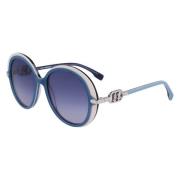 Blauwe Acetaat Zonnebril voor Vrouwen Karl Lagerfeld , Blue , Dames