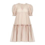 Zijde Katoen Babydoll Jurk Roze Nina Ricci , Pink , Dames