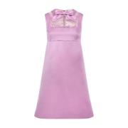 Lila Satijnen Trapeze Jurk Nina Ricci , Purple , Dames