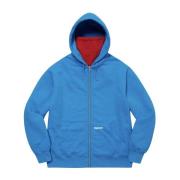 Beperkte oplage Dubbele capuchon Facemask Zip Up Hoodie Supreme , Blue...