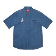 Beperkte oplage Denim werkoverhemd Supreme , Blue , Heren