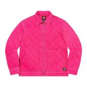 Quilted Work Jacket Pink Limited Edition Supreme , Pink , Dames