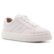 Witte Geperforeerde Logo Sneakers Chloé , White , Dames