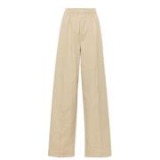 Wijde Beige Broek Touw Prada , Beige , Dames