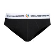 Logo briefs Dsquared2 , Black , Heren