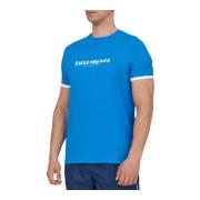 Heren Basic T-shirt Bikkembergs , Blue , Heren