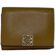 Pre-owned Leather wallets Loewe Pre-owned , Brown , Dames