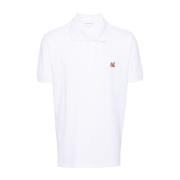 Vos Patch T-shirt Wit Katoenen Jersey Maison Kitsuné , White , Heren