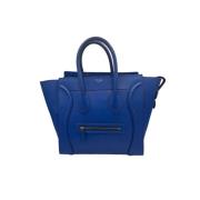 Pre-owned Leather celine-bags Celine Vintage , Blue , Dames