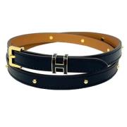 Pre-owned Leather belts Hermès Vintage , Black , Dames