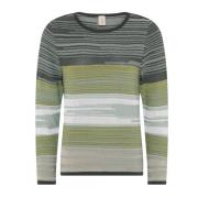 Kleurrijke O-Neck Pullover Blouse Skovhuus , Multicolor , Dames