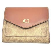 Pre-owned Leather wallets Coach Pre-owned , Beige , Dames