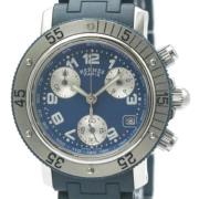 Pre-owned Stainless Steel watches Hermès Vintage , Blue , Dames