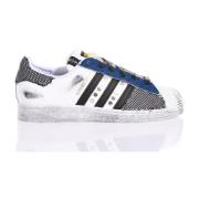 Aangepaste wit blauw zwarte sneakers Adidas , Multicolor , Heren