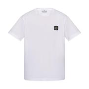 Witte T-shirts en Polos Stone Island , White , Heren