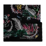 Sjaal met decoratieve print Alexander McQueen , Multicolor , Dames